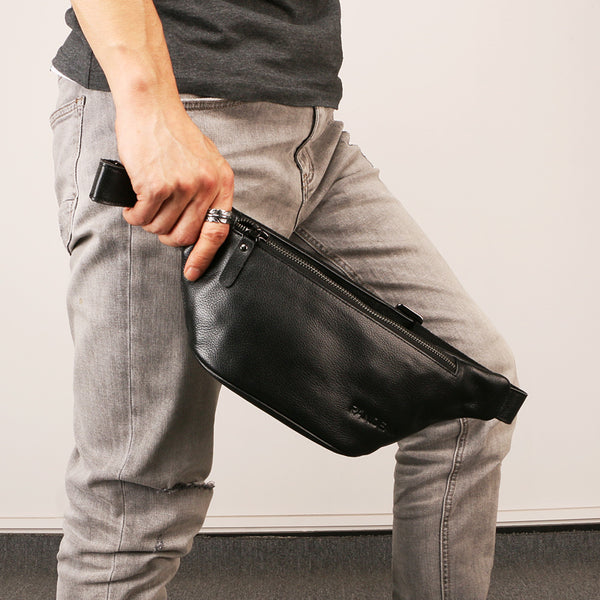 Men's Black Rollagas Belt Bag