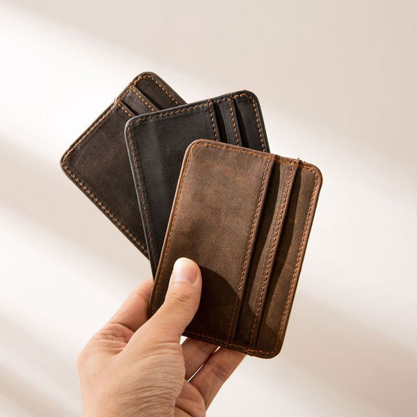 Front Pocket Leather Wallet – Olive, Leather Card