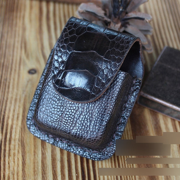 Handmade Mens Coffee Leather Zippo Lighter Pouch Personalization Biker –  iwalletsmen