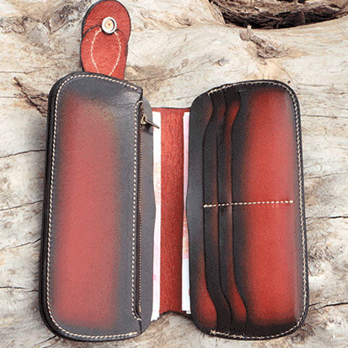 Handmade Leather Biker Wallet Mens Cool Chain Wallet Trucker Wallet wi –  imessengerbags