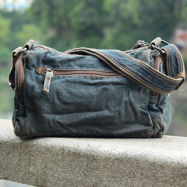 Blue Denim Mens Womens Side Bag Handbag Blue Jean Messenger Bag For Wo –  imessengerbags