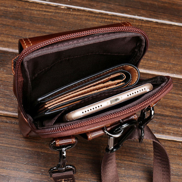 Cool Leather Mens Vintage Small Side Bag Belt Pouch Belt Bag For Men –  iwalletsmen