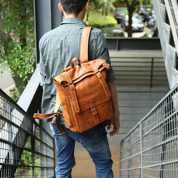 Men's Leather (Genuine) Backpacks