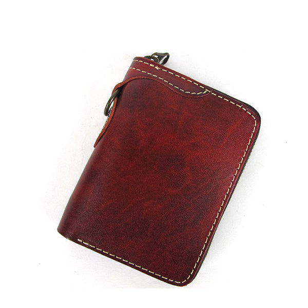 On Sale]Handmade Leather Small Biker Chain Wallet Mens Best