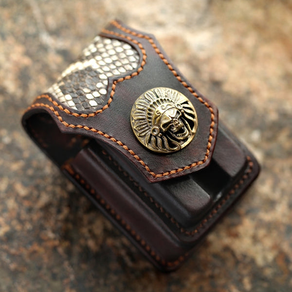 Skull Lighter Case - Hotchkiss Leather