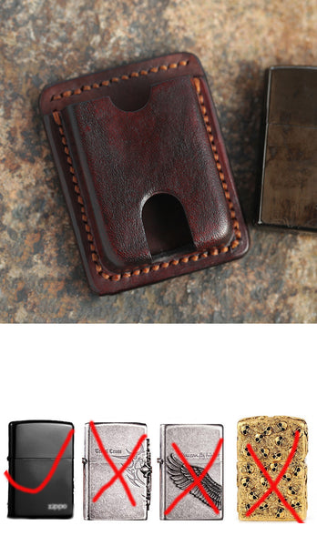 Leather Zippo Case Lighter Cover Case Minimalist Lighter 