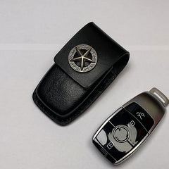 Handmade Leather Benz Key Fob Cover Benz Leather Case For Key Fob with Belt Loop