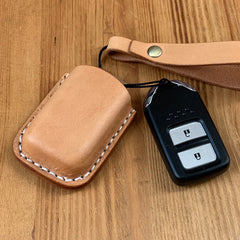 Leather Honda CRV Key Fob Cover Handmade Honda CRV Leather Case For Key Fob with Belt Loop - iwalletsmen