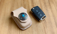 Leather vw Golf Key Fob Cover Handmade Volkswagen Golf Leather Case For Key Fob with Belt Loop