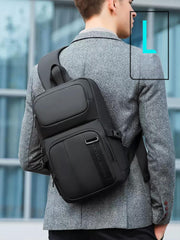 Black best sling bag for men Waterproof Business Sling Bag For Big Men