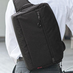 Black Bussiness Backpack 14‘’ Laptop Large Sling Bag For Men Work Backpack