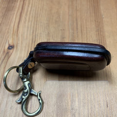 leather key fob covers​ Dark Brown Leather Toyota Key Fob Cover Handmade Toyota Leather Case For Key Fob with Belt Clip