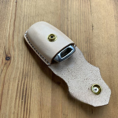 Beige Leather Haval Car Key Fob Cover Handmade Haval H6H2H7 Leather Case For Key Fob with Belt Clip