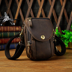 belt bag leather​ Leather Belt Pouch Mens Small Crossbody Bag Cell Phone Belt Holster Mens Leather Belt Bag