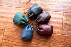 jewelry drawstring pouches Leather Coin Pouch Drawstring Pouch Male Coin Pouch Small Coin Pouch