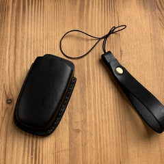 Leather Audi Key Fob Cover Handmade Audi A4 Leather Case For Key Fob with Belt Loop