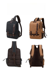 School Canvas Large Sling Bag For Men 