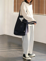 Women Blue Denim Shopper Tote Bag