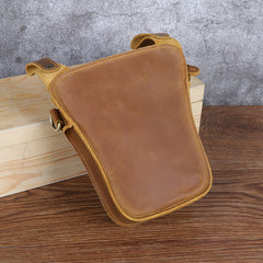 belt bag mens Tan Men's Leather Belt Bag Leather Waist Bag Mens Belt Bag Belt Pouch For Men