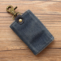 Fashion Denim Mens Keys Wallet Denim Key Holders With Belt Clip for Women