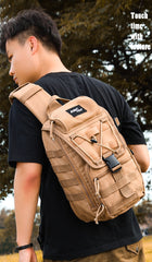 Khaki army backpacks Large Tactical Sling Bag For Men Canvas Military Backpack For Men Military Rucksack