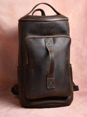 vintage leather backpacks Dark Brown Leather Travel Backpack Mens Leather Laptop Backpacks Large Leather Backpack for Men