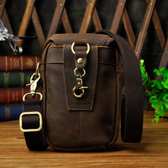 Leather Belt Pouch Mens Small Crossbody Bag belt loop pouch​Cell Phone Belt Holster Mens Leather Belt Bag