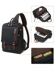 School Canvas Large Sling Bag For Men 