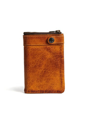 brown mens wallet​ Brown Leather Wallet Vertical Bifold Wallet Men's Vertical Wallet With Detachable Card Holder