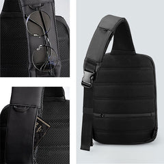 Black Waterproof Large Sling Bag For Men