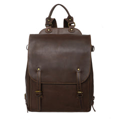 backpack with laptop compartment Dark Brown Leather Backpack With 15 inch Laptop Men's Leather Backpack 15 inch Laptop Backpack