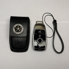 Handmade Leather Benz Key Fob Cover Benz Leather Case For Key Fob with Belt Loop