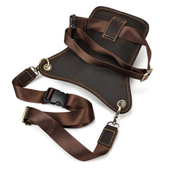 leg bag leather​ Motorcycle Thigh Bag Brown Biker Leg Bag Leather Men's Belt Pouch Drop Leg Bags