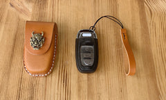 Leather Audi Key Fob Cover Handmade Audi A468X135 Leather Case For Key Fob with Belt Loop