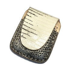 Lizard Zippo Case Cool Zippo Lighter Case with Belt Clip White Lizard Skin Zippo Lighter Holder 