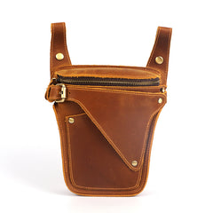 men waist bag Tan Men's Leather Belt Bag Leather Waist Bag Mens Belt Bag Belt Pouch For Men