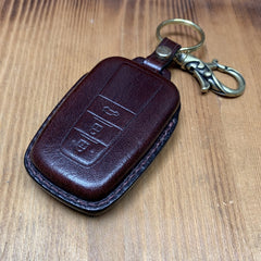 leather key fob mens​ Dark Brown Leather Toyota Key Fob Cover Handmade Toyota Leather Case For Key Fob with Belt Clip