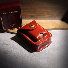 cigarette case vintage Leather Mens Cigarette Case with Belt Loop Zippo Lighter Holder for Men