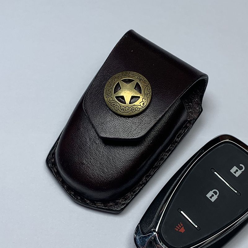 Handmade Leather Chevrolet Key Fob Cover Chevrolet Leather Case For Key Fob with Belt Loop