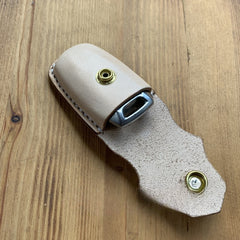 car great wall​ Beige Leather Haval Car Key Fob Cover Handmade Haval H6H2H7 Leather Case For Key Fob with Belt Clip