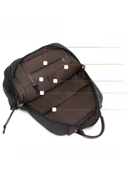 Black School Canvas Large Sling Bag For Men Business Canvas Sling Bag For Big Men