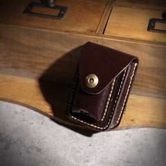 cigarette case leather​ Leather Mens Cigarette Case with Belt Loop Zippo Lighter Holder for Men