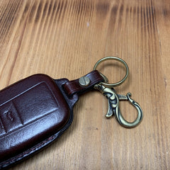 key fob leather case​ Dark Brown Leather Toyota Key Fob Cover Handmade Toyota Leather Case For Key Fob with Belt Clip