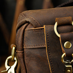 Leather Belt Pouch cell phone holster case​ Mens Small Crossbody Bag Cell Phone Belt Holster Mens Leather Belt Bag