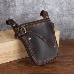 leather hip pouch Tan Men's Leather Belt Bag Leather Waist Bag Mens Belt Bag Belt Pouch For Men