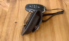 Leather Citroen DS Fob Cover Handmade Citroën DS Leather Case For Key Fob with Belt Clip - iwalletsmen