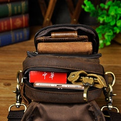 leather belt phone holster​ Leather Belt Pouch Mens Small Crossbody Bag Cell Phone Belt Holster Mens Leather Belt Bag