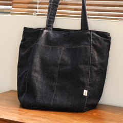 Women Blue Denim Shopper Tote Bag