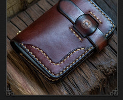 credit card small wallet​ Dark Brown Leather Wallet for Credit Cards Handmade Leather Card Wallets Mens Leather Card Wallet