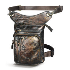 biker thigh bag Leather Drop Leg Bag Mens Leather Thigh Bag Left Leg Pack Motorcycle Thigh Bag Belt Pouch 